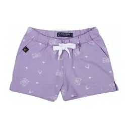Allen Solly Kids Purple Cotton Printed Shorts-image-54