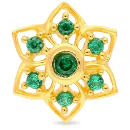 Malabar Gold and Diamonds 22k Gold Floral Nosepin for Women-image-69