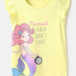 United Colors of Benetton Kids Yellow Printed Top-picture-19