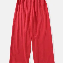 American Eagle Outfitters Red Plain Wide Leg Pants image 4