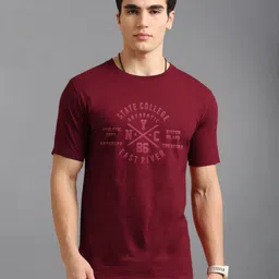 BLUE ARC Men Typography Printed Round Neck Cotton T-shirt-image-29