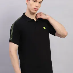 Rock.It Black Cotton Regular Fit Polo T-Shirt image 4