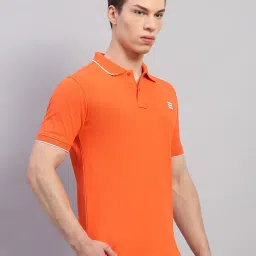 Rock.it by Monte Carlo Mens Solid Slim Fit Collared Neck Half Sleeve T-Shirt image 4