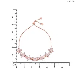 Kai Jewel Sterling Silver Rose Gold The Floral Edge Adjustable Bracelet image 4
