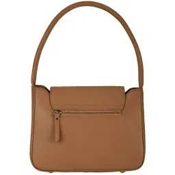 Carlton London CLLP-806 Tan Textured Medium Shoulder Handbag image 4