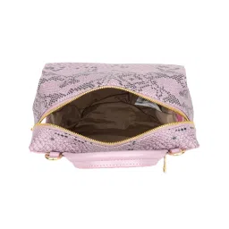 Baggit Pink Animal Effect Small Cross Body Bag image 4