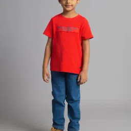 Ed-a-Mamma Boys Red Cotton Printed T-Shirt-picture-17