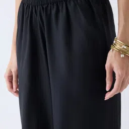 Utsa by Westside Black Solid Pants image 4