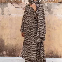 DIVASTRI Women Ethnic Motifs Printed Regular A-Line Kurta with Palazzos & Dupatta image 4