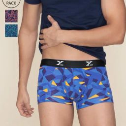 XYXX Multicolored Slim Fit Printed Trunks - Pack Of 3-picture-36