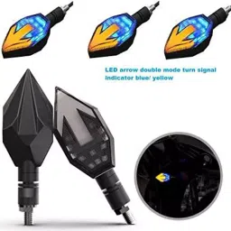 SHOP4U Front, Side, Rear Arrow Shape Dual Color DRL Indicator Light Compatible Pack of 4 with Piaggio 10mm Screw Models image 2
