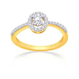 Malabar Gold and Diamonds 18k Two Tone Diamond Ring for Women-picture-11