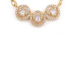 Opal Touch Gold Plated Zircon Studded Mangalsutra image 3