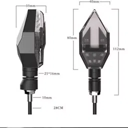 SHOP4U Front, Side, Rear Arrow Shape Dual Color DRL Indicator Light Compatible Pack of 4 with Piaggio 10mm Screw Models image 3