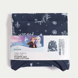 Marks & Spencer Girls Graphic Printed Round Neck Night suit image 2