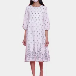 Biba White Printed Kurta image 4