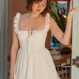 LULU & SKY Women Striped Ruffled Fit & Flare Mini Dress-picture-21