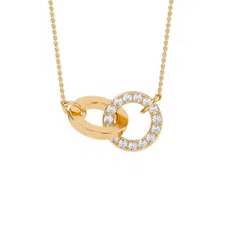 SHINE ETERNAL 14K Yellow Gold Lab Grown Diamond Interlinking Circles Pendant-picture-25