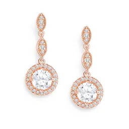 AMI Rose Gold Contemporary Drop Earrings image 4