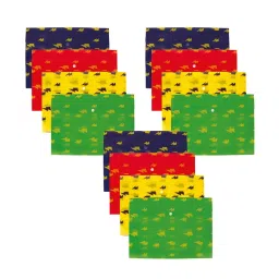 POLEN Fullscape Folder File 18 Microns Poly Plastic Button Bag Thunder Pattern Design Assorted (Pack of 12)-picture-21