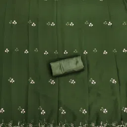 Panzora Floral Embroidered Sequinned Unstitched Dress Material image 4