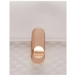 Anne Klein White Top Handle Sling Bag with Detachable Strap image 4