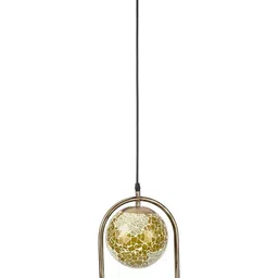 1ST TIME Yellow & Gold-Toned Textured Spherical Shaped Ceiling Lamp-image-86