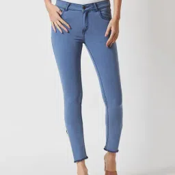 Miss Chase Blue Cotton Jeans-image-9