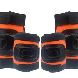rioff Rioff® Protective Set Guard Protection kit with Knee, Elbow and Wrist Guards (Set of 6) Suitable to Kids of Age 6-16 Years for Skating, Cycling, Roller Skating (Orange, Medium (7 Years -10 Years)) image 1