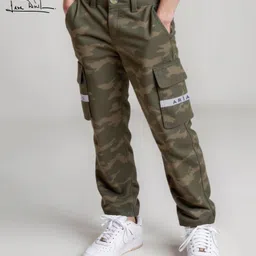 arias by lara dutta Arias Cotton Denim  Woven Full Length Camo Print Cargo Pant - Green-picture-10