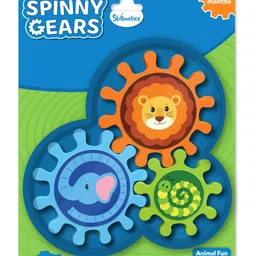 Skillmatics Spinny Gears for Babies - Fun Interlocking Spinning Gears, STEM & Sensory Toy, Suction Spinners for Windows, Table, Bath, Travel Toy, Gifts for Infants & Toddlers 6 to 36 Months, Set of 3-picture-10