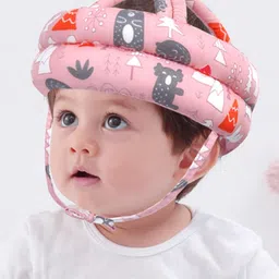 StarAndDaisy Baby Head Protector Cushion Plush Soft Toy Early Learning Toy Fall Protection Helmet Baby Head Protector Child Adjustable Shoulder Strap-pink-image-9