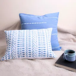 Pravaah India Kinara Cushion Cover | Recycled Cotton | 14x20 Inch | Handcrafted | With or Without Cushion Insert-picture-24