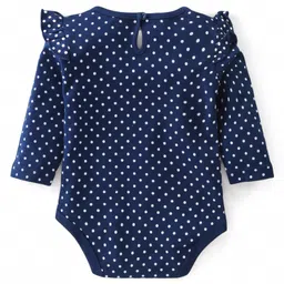 Babyhug 100% Cotton Interlock Full Sleeves Onesies with Frill Detailing Floral & Polka Dots Print Pack of 3 - Multicolour image 3