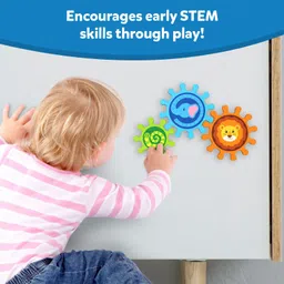 Skillmatics Spinny Gears for Babies - Fun Interlocking Spinning Gears, STEM & Sensory Toy, Suction Spinners for Windows, Table, Bath, Travel Toy, Gifts for Infants & Toddlers 6 to 36 Months, Set of 3 image 3