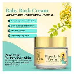Pure Aura Diaper Rash Cream with Coconut, Chamomile & Chakramarda 100 g image 4