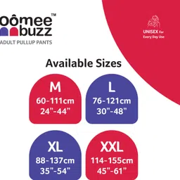 pomee buzz Pull Ups Pants, Waist Size (60 - 85 Cm | 24 -33 Inch), Adult Diapers - M image 5