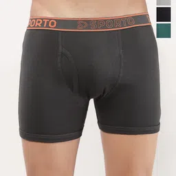 Sporto by Macho Pack Of 4 Outer Elasticated Trunks -Sprto_M1030-CH1-G1-N1-Prt1-S-picture-6