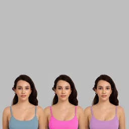 samvar Women Cotton Blue,Pink,Purple Non Padded Non-Wired Lingerie Bra Sport wear Gym Crop Tank Top-picture-20