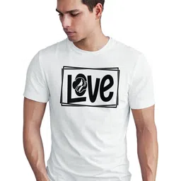 Seekbuylove Typography Printed Round Neck Pure Cotton T-shirt-picture-27