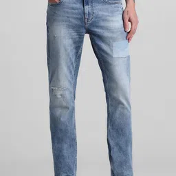 Jack & Jones Men Mildly Distressed Heavy Fade Stretchable Jeans image 1
