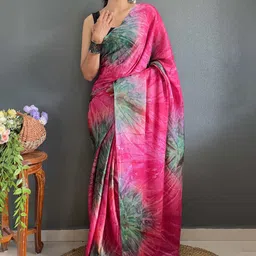HERE&NOW Floral Pure Chiffon Jamdani Saree image 5