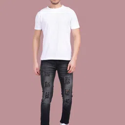 COMFITS Men Classic Mildly Distressed Heavy Fade Stretchable Jeans image 3