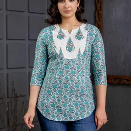 KALINI Floral Print Cotton Top-picture-17
