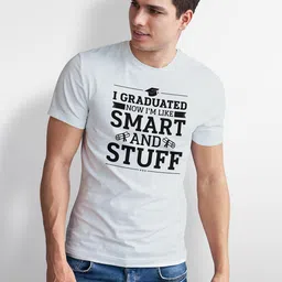 Seekbuylove Typography Printed Round Neck Bio Finish Pure Cotton T-shirt image 4