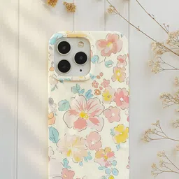 CASE CREATION Floral Printed Silicone iPhone 13 Pro Back Case image 3