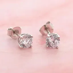 AMONROO 925 Sterling Silver Rhodium-Plated Geometric Studs Earrings-image-38