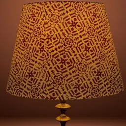 Lampenschirm India Red & Beige Printed Cotton Contemporary Frustum Shaped Lampshade image 5