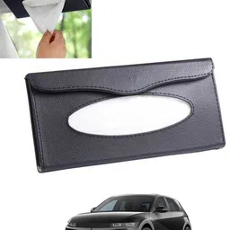 msnp Universal Leatherite Rectangle Black Tissue Box For Car/office/Home-157 Vehicle Tissue Dispenser-picture-30