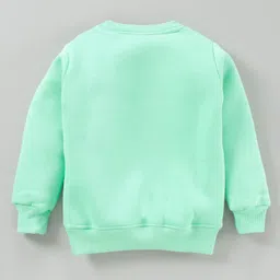 Olio Kids Full Sleeves Sweatshirt Text Print - Green image 2